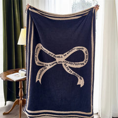 YICKYUE  -  AB Double-sided Living Room Autumn and Winter Nordic Shawl Sofa Blanket Cartoon Bow Love Half-side Velvet Blanket