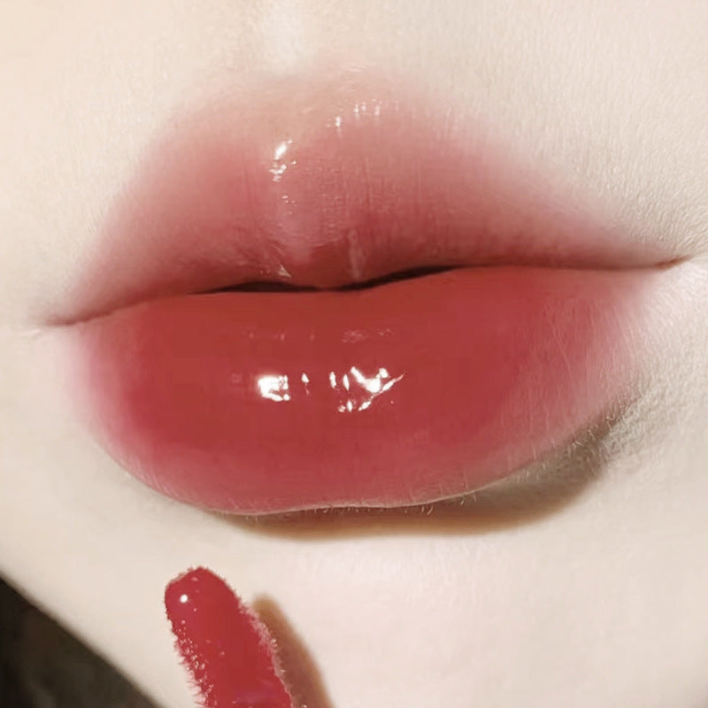 YICKYUE  -  Ice Night Mirror Lip Gloss Water Light Moisturizing Lip Glaze Lasting Transparent Jelly Lip Tint Korean Makeup Women Cosmetics
