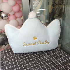 Plush Heart Crown Pillow Stuffed Soft Pink Princess Style Cushion Home Sofa Decor Throw Pillow Star Moon Clouds Shape Cushion