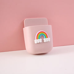 W&G Adhesive Organizer Remote Control Storage Wall Hanging Stationery Finishing Box Student Bedside Phone Kawaii Storage Box