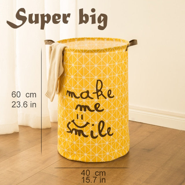 Picnic Basket Stand Laundry Basket Toy Storage Box Super Large Bag Cotton Washing Dirty Clothes Big Basket Organizer Bin Handle