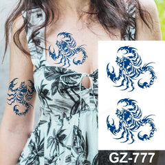 YICKYUE  -  Semi-permanent Juice Waterproof Temporary Tattoos Wings Cross Fox Sexy Body Art Tattoo Sticker Arm Sleeve Fake Tatoo Women Men
