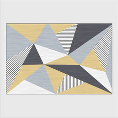 Rugs and Carpets for Home Living Room Nordic Yellow Striped Diamond Pattern Non-slip Carpet Bedroom Rug Christmas Rug Hand Wash