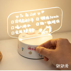 W&G Ins Night Light Bedroom Decoration Sleep Light Cute Girl Heart Desktop Atmosphere Light Marker Message Board Home Decor