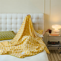 YICKYUE  -  Nordic Simple Style Imitation Cashmere Blanket, Nap Office Shawl, Autumn and Winter, Sofa Blanket