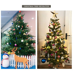 Yickyue 1 Box Plastic Christmas Balls Xmas Tree Hanging Pendant Elk Snowflake Home Christmas Ornaments Navidad New Year Gifts 2023
