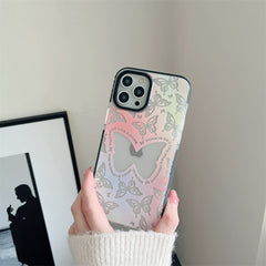 INS Fashion Gradient cute 3D Butterfly Transparent Soft Case for iPhone 13 Pro Max 12 11 X XS XR 7 8 Plus lovely clear cover