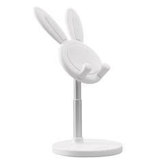 2022 Cute Bunny Phone Holder Desktop Cell Phone Stand Height Angle Adjustable For iPhone 11 12 iPad Lovely Rabbit Tablet Support