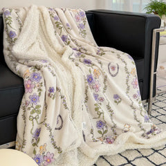 YICKYUE  -  Sherpa Fleece Throw Blanket for Couch Sofa Bed Plush Lightweight Cozy Soft Blankets and Throws Cartoon Warm Bed Cover Bedspreads