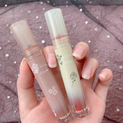 YICKYUE  Flower Glossier Mirror Water Lip Gloss FLORTTE Moisturizing Transparent Glass Lip Stain Cheap Lipstick Makeup For Women Cosmetic