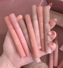 Yickyue Chestnut Velvet Matte Liquid Lipstick Waterproof Lip gloss Long Lasting Nude Lipstick Women Red Lip Tint Beauty Cosmetics