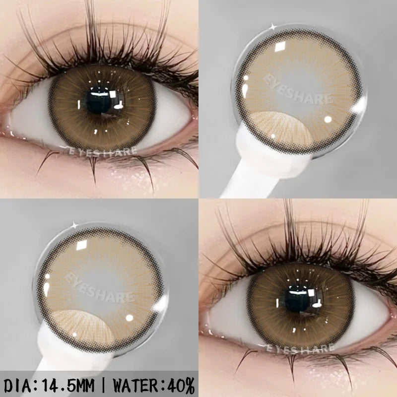 YICKYUE  -  1Pair New Color Contact Lenses for Eyes Purple Lenses Gray Pupils Lens Brown Eye Lens Yearly Cosmetic Blue Eye Contacts