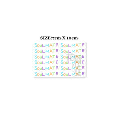 Waterproof Temporary Tattoo Sticker Colorful Alphabet Tattoo Flash Tattoo Finger Female