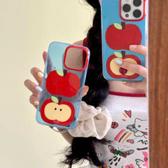 YICKYUE   -  Transparent Blue Red Fruit Phone Case For Iphone 14Pro 15ProMax 13Pro 12 14 13 15 Pro Max 15Pro Summer 3D Ball Cute Cover Shell