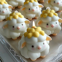 YICKYUE  -  Sheep Aroma Candle Silicone Mold DIY Cute Pet Diffuser Stone Handmade Soap Accompaniment Mold Home Decor