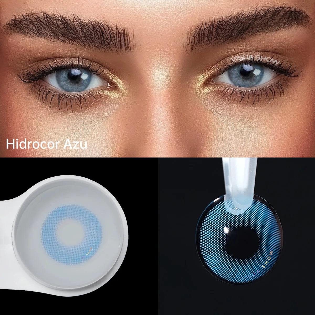 YICKYUE    Aurora Brown Colored Contact Lenses Yearly Myopia Prescription Contacts Natural Eye Beauty Lens with Pupil-Enlarging