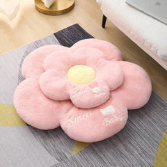 Plush Flower Mat Stuffed Lifelike Flower Shape Baby Kids Home Playmat Stuffed Soft Plant Flower Throw Pillow Cushion Home Decor