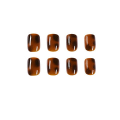 Yickyue 24pcs False fingernails stained with amber RP