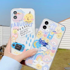 Zoo rabbit bear cartoon phone case for iphone 12 mini 11 pro max 7 8 plus xsmax xr x cute animal silicone cover capa shell