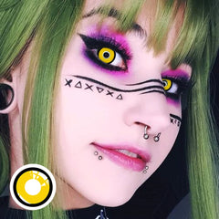 YICKYUE  Cosplay Color Contact Lenses 1Pair Yearly Anime Small Pupil Color Contacts Block Blind Black & White Lens for Parties