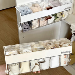 YICKYUE  -  Wall Mounted Drawer Organizer Multifunctional Transparent Sock Organizer Panties Organizers with Classified Storage for Cupboard