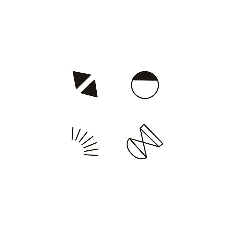 Fun Symbol Waterproof Temporary Tattoo Sticker Men and Women Arm Fake Tattoo Black Small Sticker