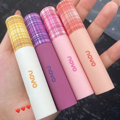 NOVO New Water-light Mirror Lip Glaze Matte Velvet Does Not Fade Long-lasting Nude Makeup Non-stick Cup Beginner Lip Makeup