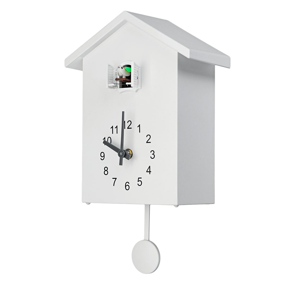 Modern Plastic Bird Cuckoo Design Quartz Wall Hanging Horologe Clock Timer Quartz Wall Clock for Home Living Room Office Decor