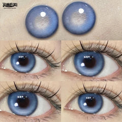 YICKYUE  -  1 Pair Blue Color Contact Lenses for Eyes Soft Round Natural Lens with Myopia Prescription Beauty Pupil Free Shipping