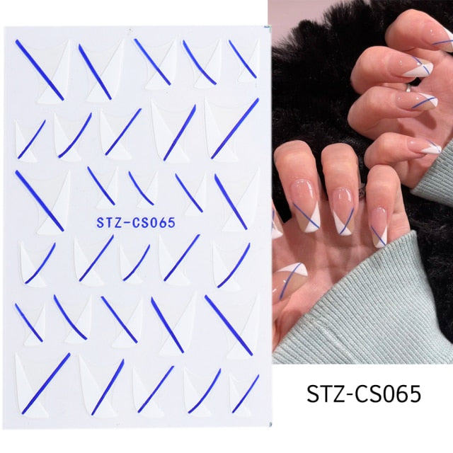 3D Winter Nail Stickers Decals Santa Claus Snowman Cute Cartoon Xmas Sliders for Nail Design Gel Decals Manicure Decor GLF686