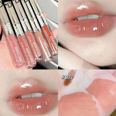 Yickyue Double Head Mirror Pearl Lip Gloss Waterproof Long Lasting Moisturizing Lipstick Shine Glitter Lip Gloss Women Makeup Cosmetic