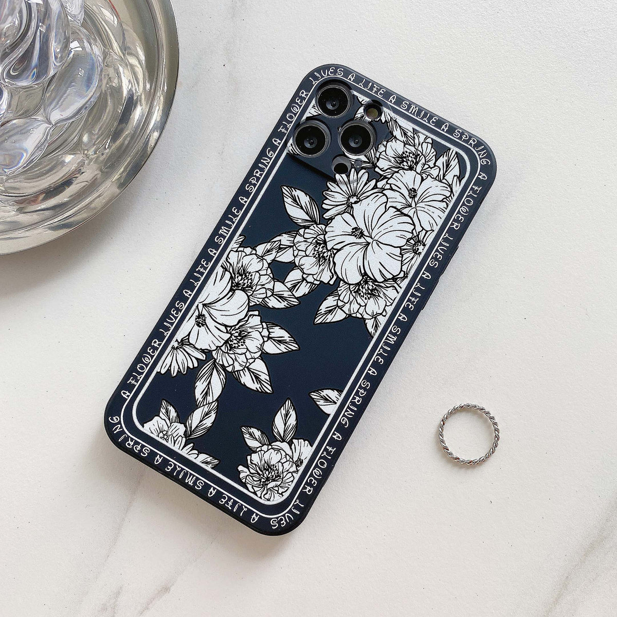 Romantic flower 3d phone case for iphone x 7 8 plus xr xsmax 12 mini 11 pro max silicone cute cover cartoon protective shell