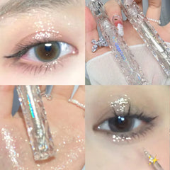 YICKYUE  -  New Liquid Eyeshadow Diamond Shimmer Pearlescent Glitter Eyeliner Waterproof Long Lasting Sequins Eye Shadow Sparkle Eye Makeup