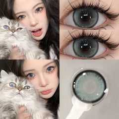 YICKYUE  -  1Pair New Colored Contact Lenses Cosmetics For Eyes Natural Prescription Myopia Lenses Blue Beauty Pupil Free Shipping