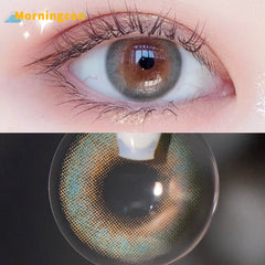 YICKYUE  -  leaf Pink pink Myopia Prescription Soft Colored Contact Lenses For Eyes Small Beauty Pupil Make Up Natural Yearly