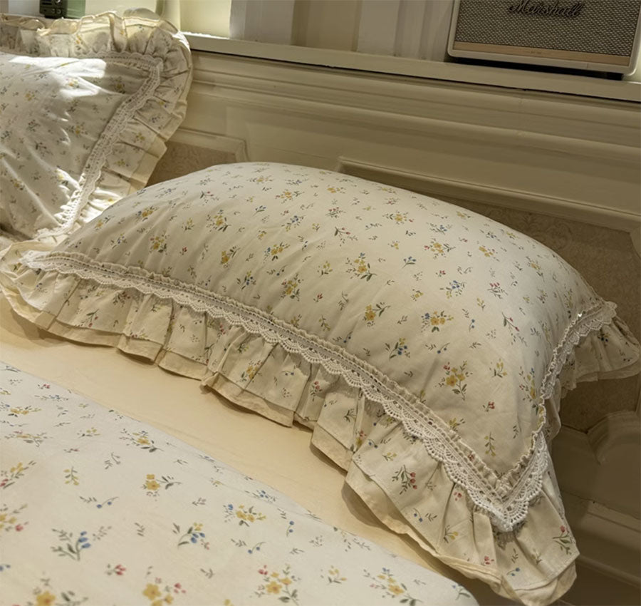 YICKYUE  -  Romantic pastoral flower beding set,twin full queen king elegant fairyfair cotton home textile bed sheet pillow case quilt cover