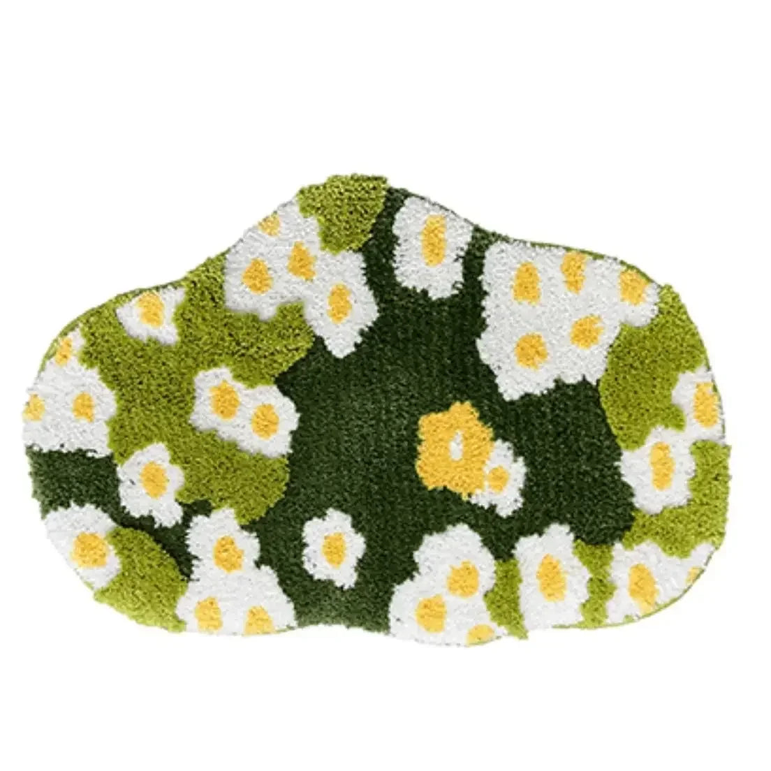 YICKYUE  -  Aesthetic Tufting Moss Floral Bedroom Rug Bathroom Mat Soft Meadow Plant Living Room Carpet Bedside Floor Pad Doormat Home Decor