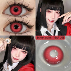 YICKYUE  Cosplay Color Contact Lenses for Eyes Anime Purple Eyes Contacts Lenses Colorful Makeup Eyes Lenses Yearly 2pcs/pair