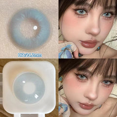 YICKYUE  2pcs Violet Lenses Beauty Pupils Myopia Eye Prescription Colored Contact Lenses for Eyes Natural Blue Lens
