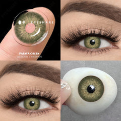 YICKYUE  -  Myopia Lens Contact Lenses 1Pair Colored Contacts with Degree Lens Gray Lenses Brown Eye Lenses Yearly Natural Contacts