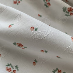 Yickyue Korean floral princess curtains cotton and linen are opaque and people fall to the ground floating ruffled curtains
