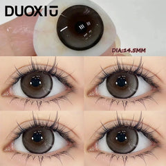 YICKYUE  -  2pcs Color Contact Lenses With Diopter Beauty Pupil Amber Grey Natural Color Lens Purple Contact Free Fast Shipping