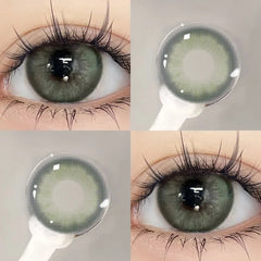 YICKYUE  -  2pcs Natural Color Contact Lenses for Eyes Blue Large Diameter Lenses Korean Fashion Lenses Student Anime Accessories