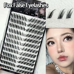 YICKYUE  -  Mix 3D Fluffy Single Cluster Eyelash Extension 12 Rows Fox False Eyelashes Segmented Natural Mink Fox Eye Effect Makeup Tools