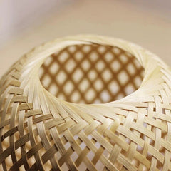 Bamboo Woven Table Desk Reading Lamp Bedroom Bedside Sleep Lamps Home Decor Cafe Bar Lighting Lamp Luminaire Night Stand Light