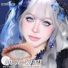 YICKYUE  1 Pair Halloween Color Contact Lenses for Eyes Cosplay Lenses Anime Lenses Black Eye Lens White Lenses Crazy Red Lens