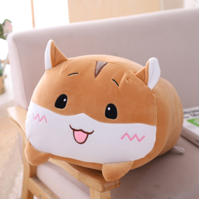 Cute Animal cushion Dinosaur Pig Cat Bear Plush Toy Soft Cartoon Panda Hamster Elephant Deer Stuffed Doll girl Pillow Gift