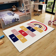 Hopscotch Carpets for Children Bedroom Bedside Carpet Girl Room Floor Mats home Decoration Layout Ins Sofa Cushion Cartoon Rugs