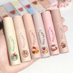 Yickyue Cream Nude Lip Gloss Velvet Fog Matte Liquid Lipstick Easy To Use Pink Color Rendering Long Lasting Makeup Korean Comestic