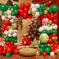 YICKYUE  -  Christmas Arch Balloon Kits Merry Christmas Decor for Home 2024 Christmas Balloon Xmas Ornament Navidad Natal New Year Gift 2025